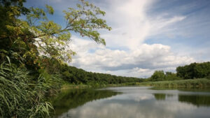 A waterway in Sombor, Serbia